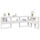 Hoofdbord 120 cm massief grenenhout wit met opbergruimte