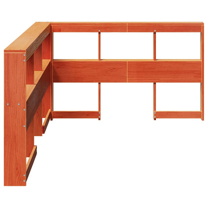 Boekenkast Hoofdeinde L-vormig 120 cm grenenhout wasbruin