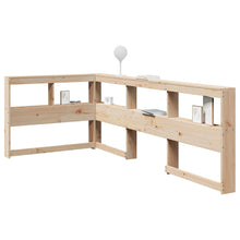 Boekenkast Hoofdeinde L-vormig 90 cm massief grenenhout