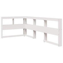 Boekenkast Hoofdeinde L-Vormig 90 Cm Massief Grenenhout 108.5 x 208.5 x 80 cm Wit