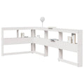 Boekenkast Hoofdeinde L-vormig 90 cm massief grenenhout wit