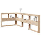 Bookcase Headboard L-shaped 75 cm Solid Pine Wood