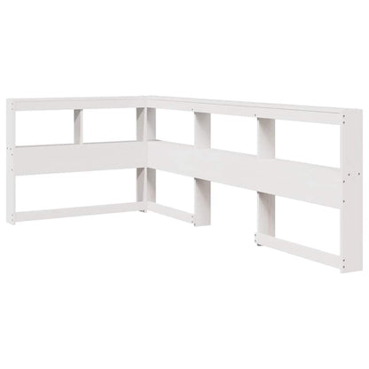 Boekenkast Hoofdeinde L-vormig 75 cm massief grenenhout wit