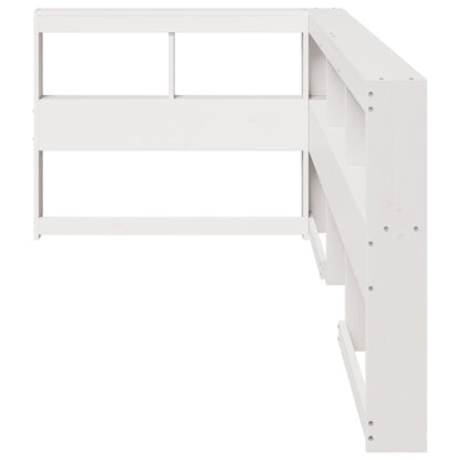 Boekenkast Hoofdeinde L-vormig 75 cm massief grenenhout wit
