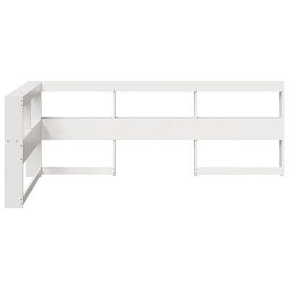 Boekenkast Hoofdeinde L-vormig 75 cm massief grenenhout wit