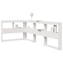 Boekenkast Hoofdeinde L-vormig 75 cm massief grenenhout wit