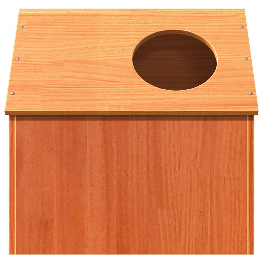 Kattenhuis 41x50x50 cm massief grenenhout wasbruin