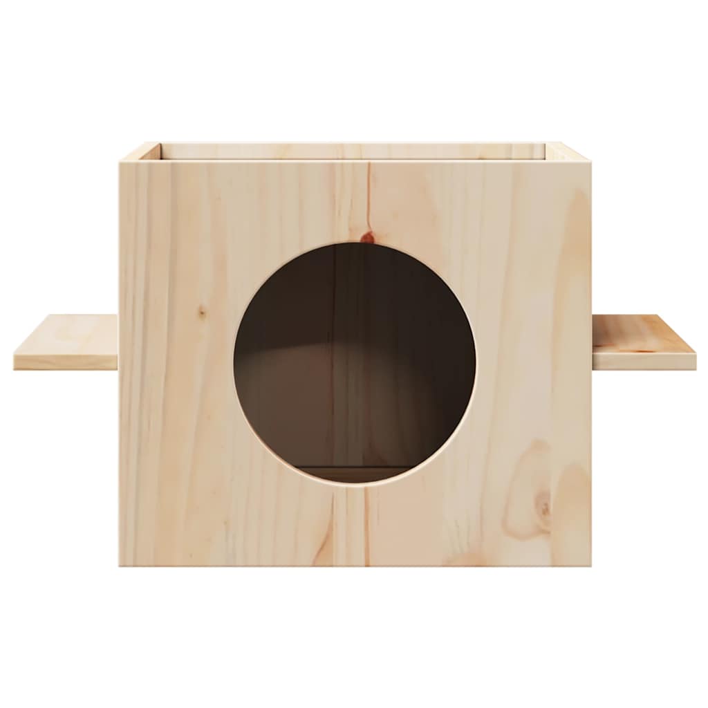 Kattenhuis 51X35X30 Cm Massief Grenenhout Bruin