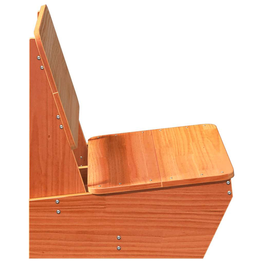 Tuinstoel 60x64x70,5 cm massief grenenhout wasbruin