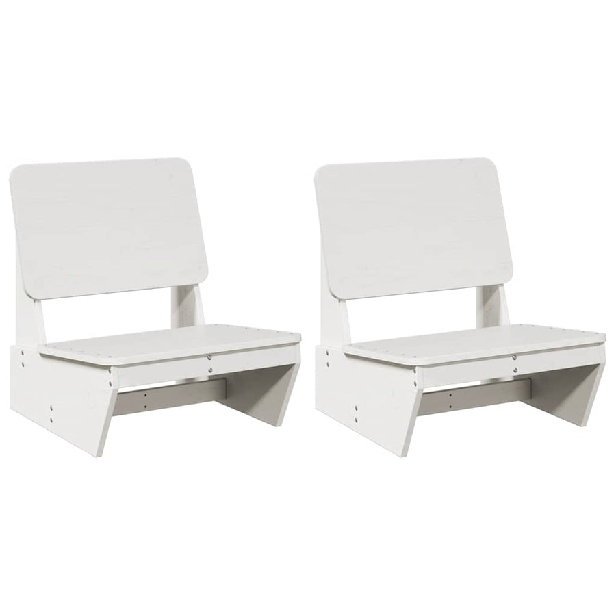 Tuinstoelen 2 st 60x64x70,5 cm massief grenenhout wit
