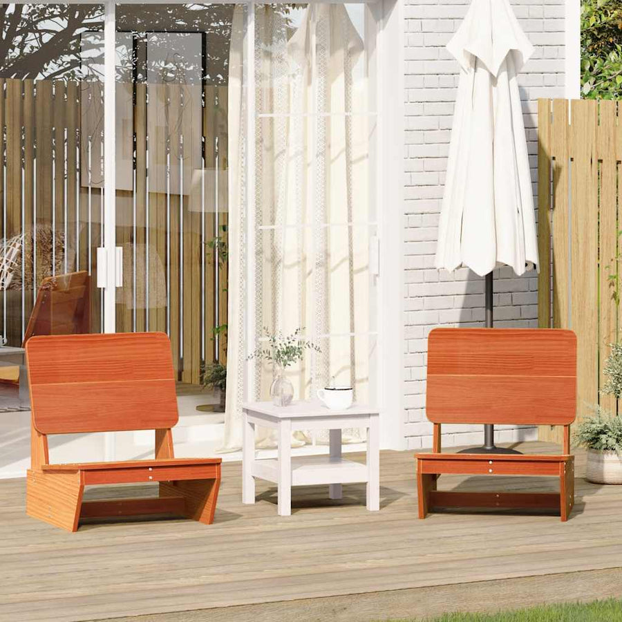 Tuinstoelen 2 st 60x64x70,5 cm massief grenenhout wasbruin