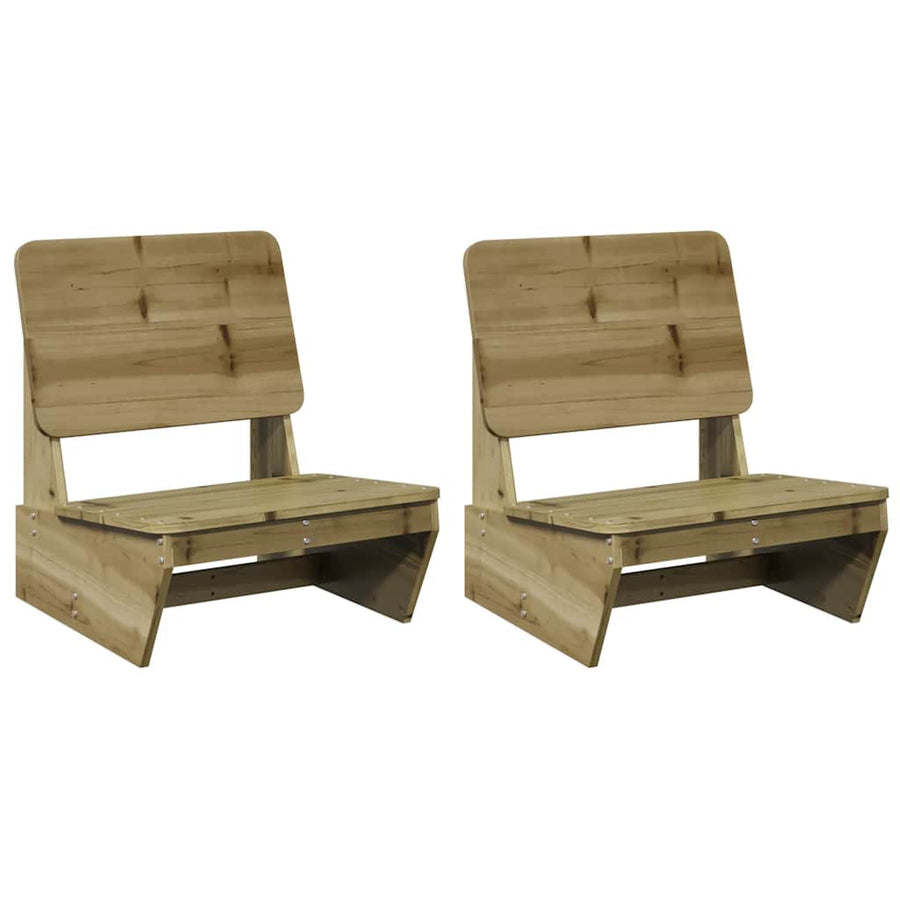 Tuinstoelen 2 st 60x64x70,5 cm geïmpregneerd hout
