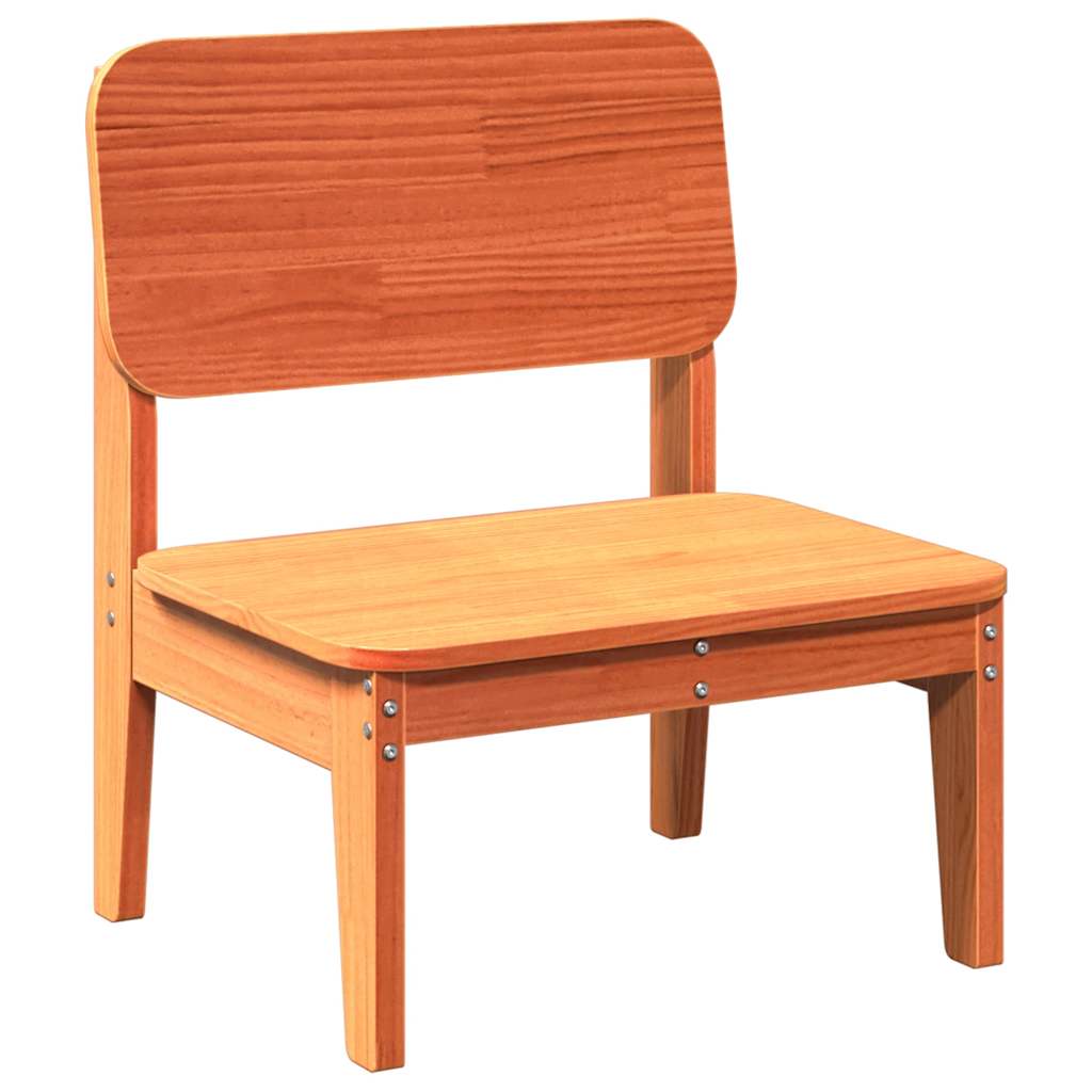 Tuinstoel 60x52,5x72 cm massief grenenhout wasbruin