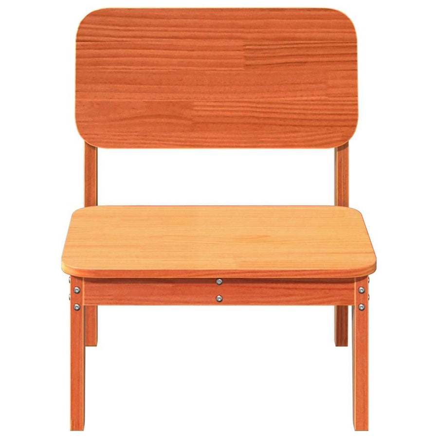 Tuinstoel 60x52,5x72 cm massief grenenhout wasbruin