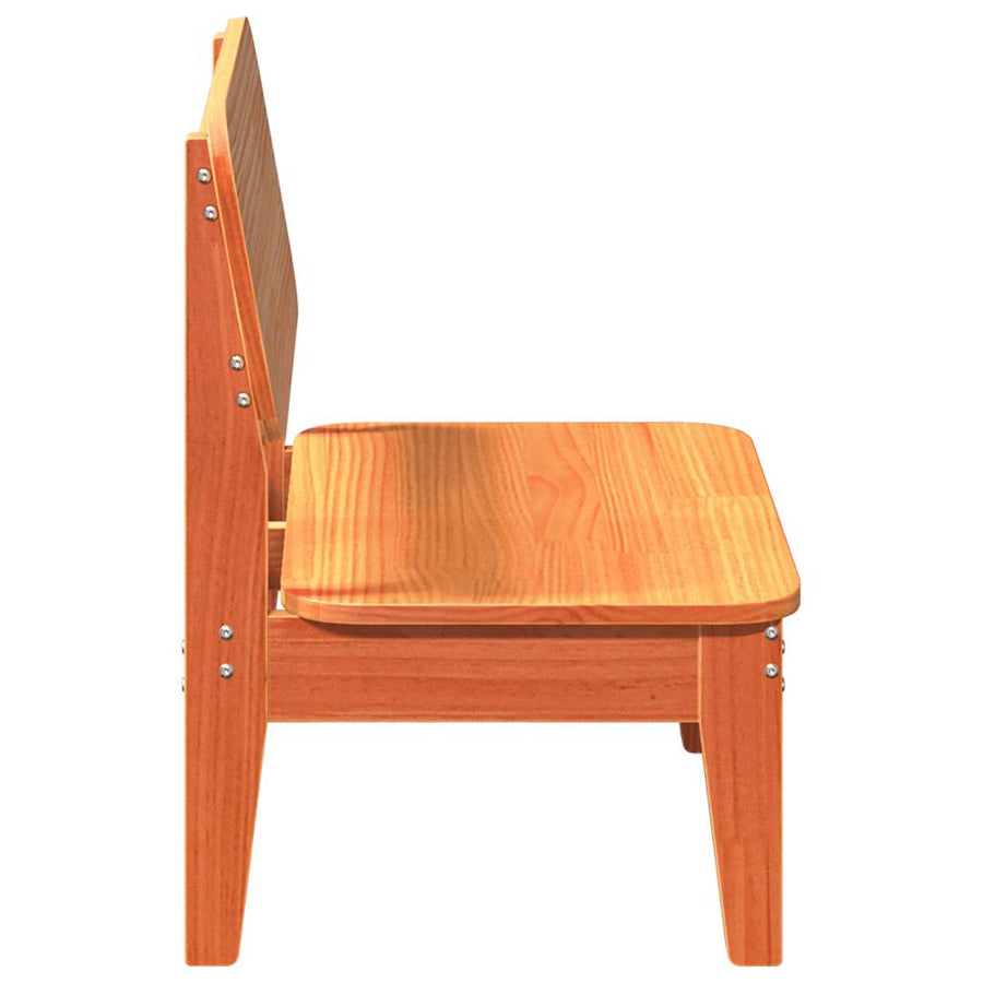 Tuinstoel 60x52,5x72 cm massief grenenhout wasbruin