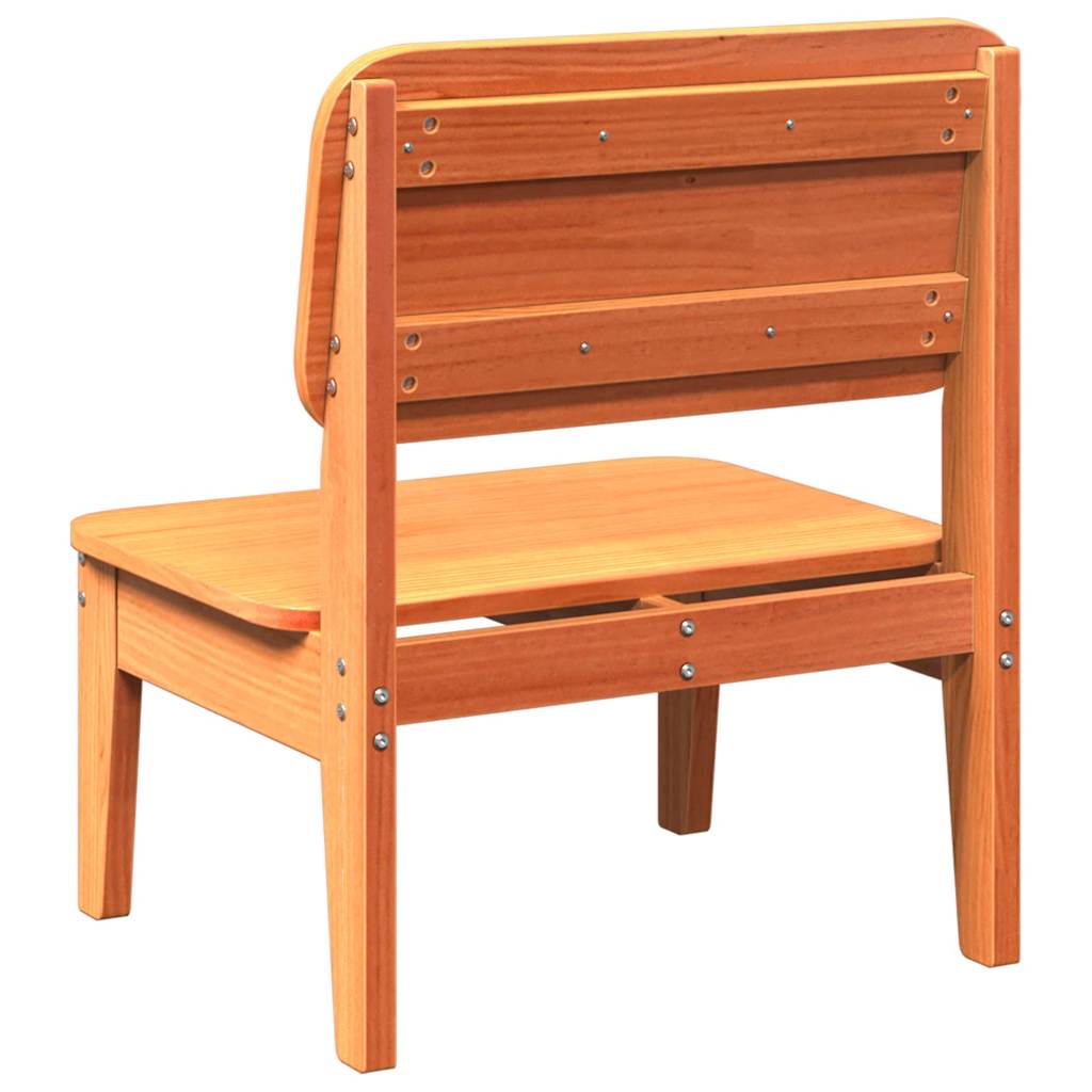 Tuinstoel 60x52,5x72 cm massief grenenhout wasbruin