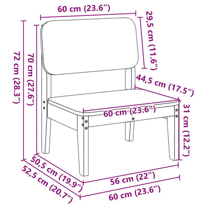 Tuinstoel 60x52,5x72 cm massief douglashout