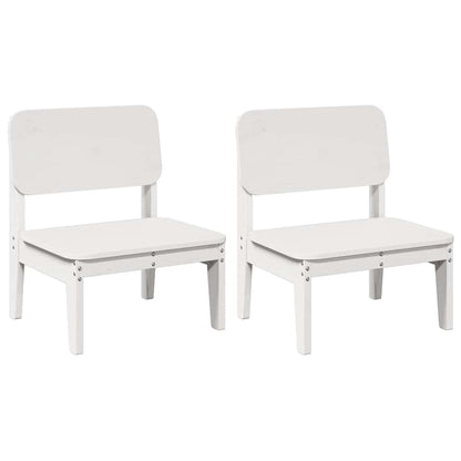 Tuinstoelen 2 st 60x52,5x72 cm massief grenenhout wit
