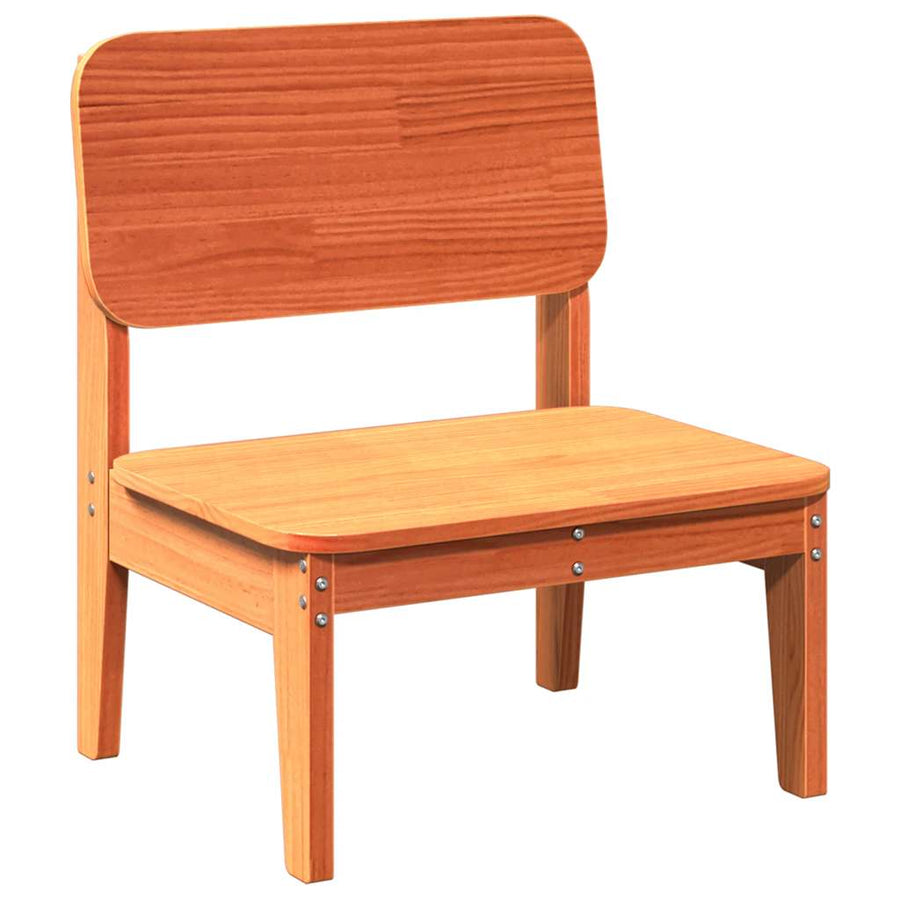 Tuinstoelen 2 st 60x52,5x72 cm massief grenenhout wasbruin