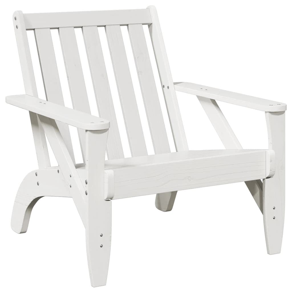 Tuinstoel Adirondack 75x77x77 cm massief grenenhout wit