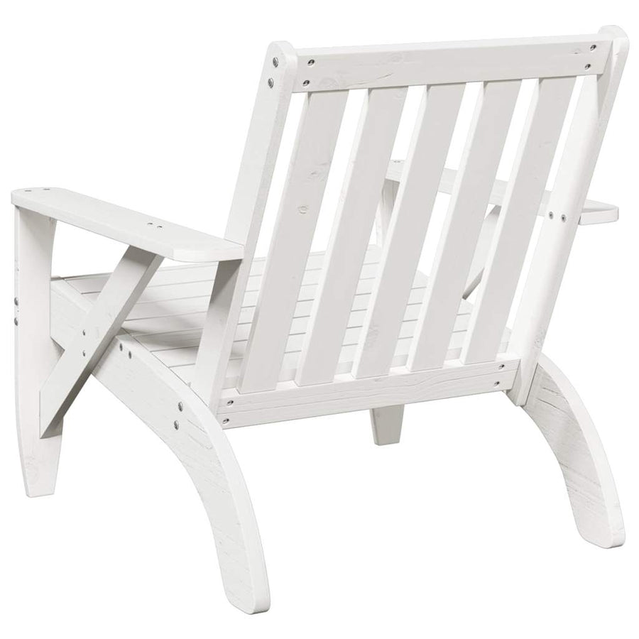 Tuinstoel Adirondack 75x77x77 cm massief grenenhout wit