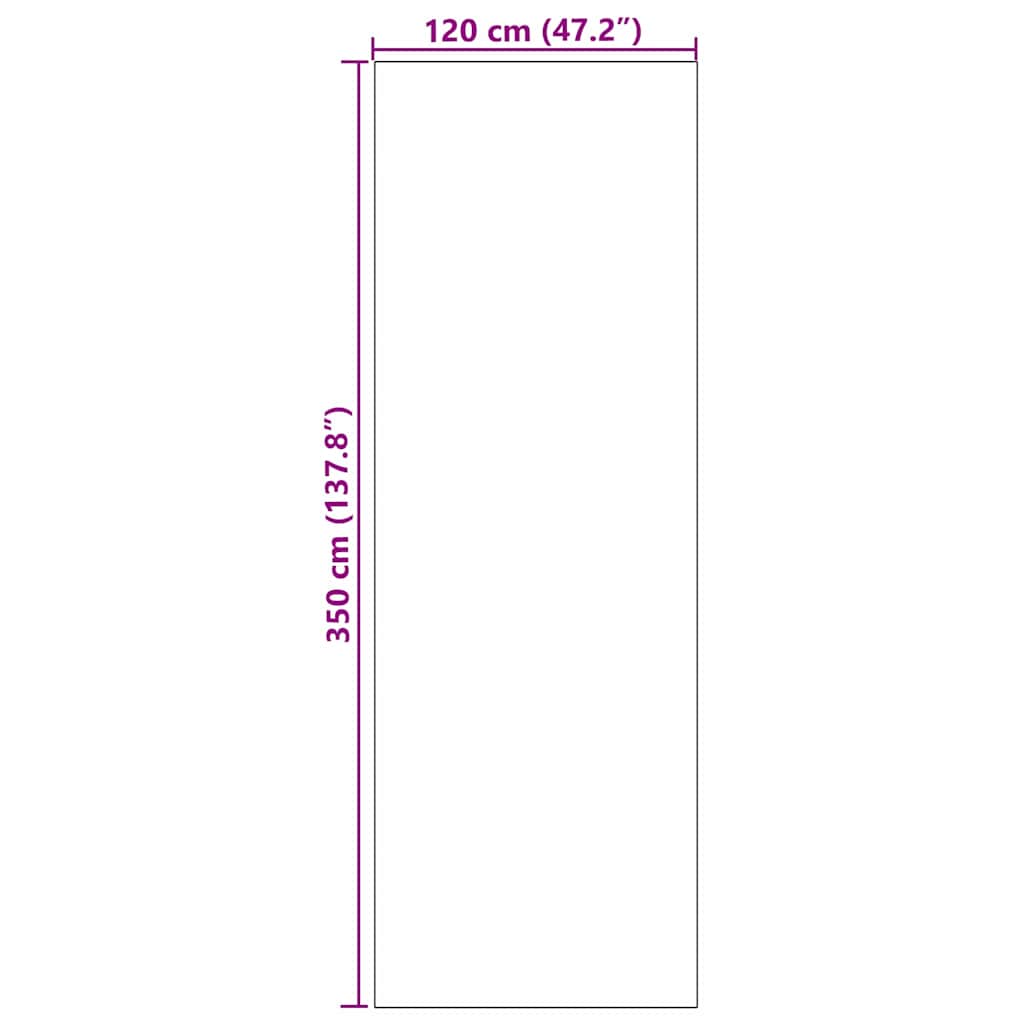 Deurmat Zwart 120 x 350 cm 100% Polyamide