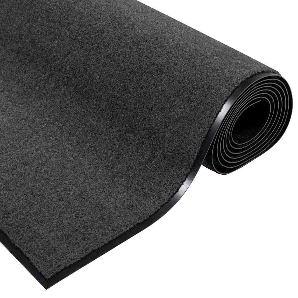 Deurmat Anders Antraciet en Zwart 120 x 250 cm Polyamide en PVC