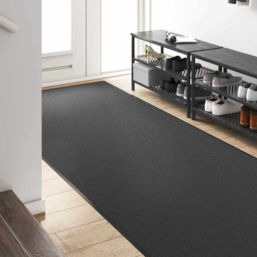 Deurmat Anders Antraciet en Zwart 120 x 250 cm Polyamide en PVC