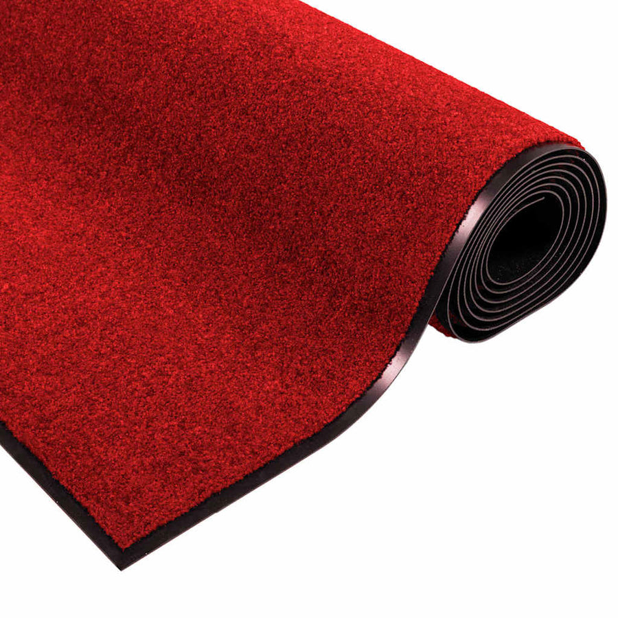 Deurmat Rood en Zwart 120 x 250 cm 100% Polyamide