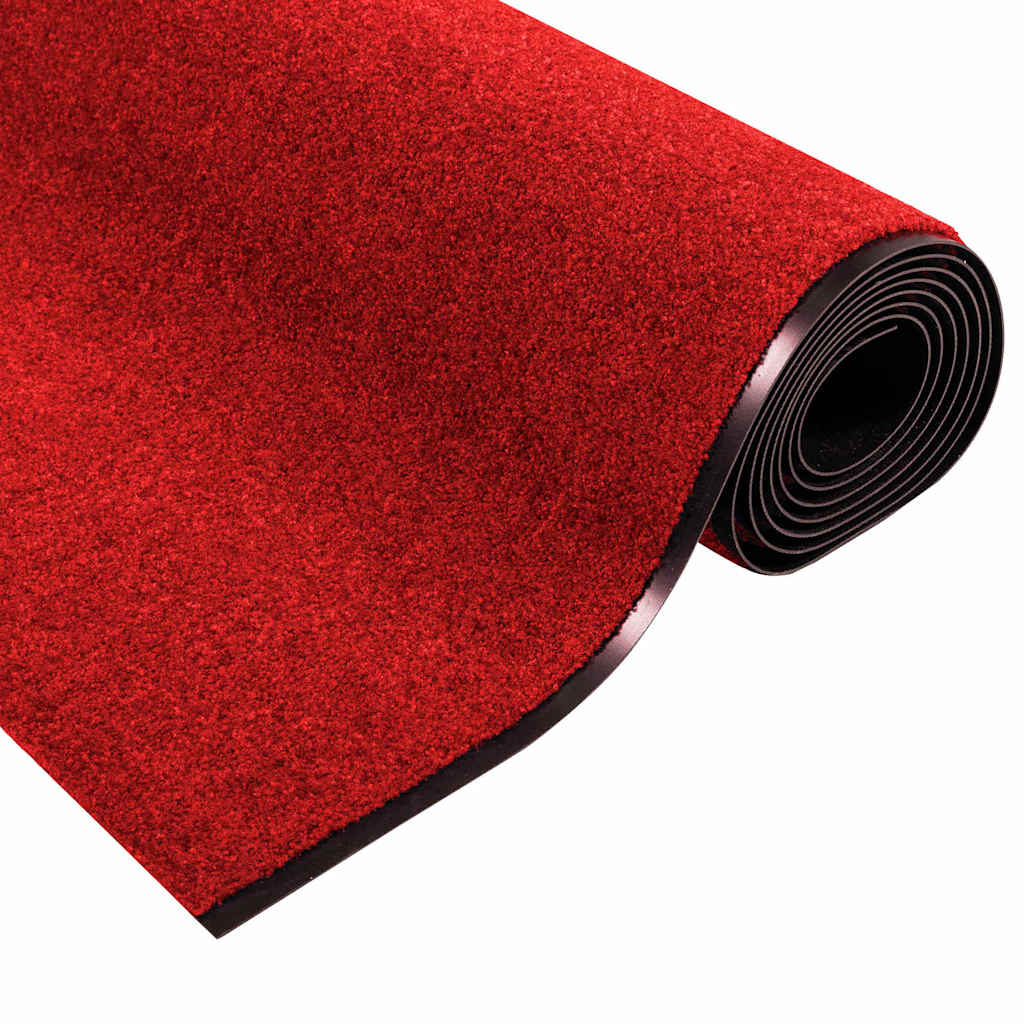 Deurmat Anders En Zwart Polyamide En Pvc Rood 120 x 400 cm