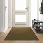 Deurmat 120x400 cm bruin zwart polyamide PVC