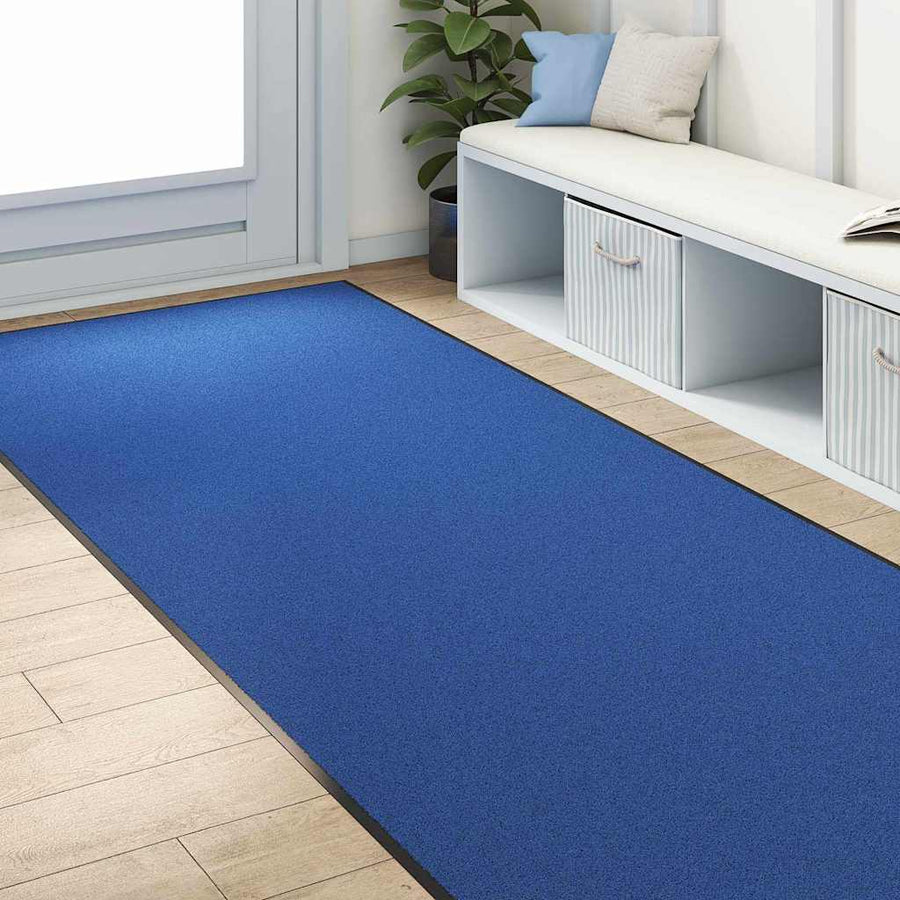Deurmat Anders Blauw en Zwart 120 x 300 cm Polyamide en PVC