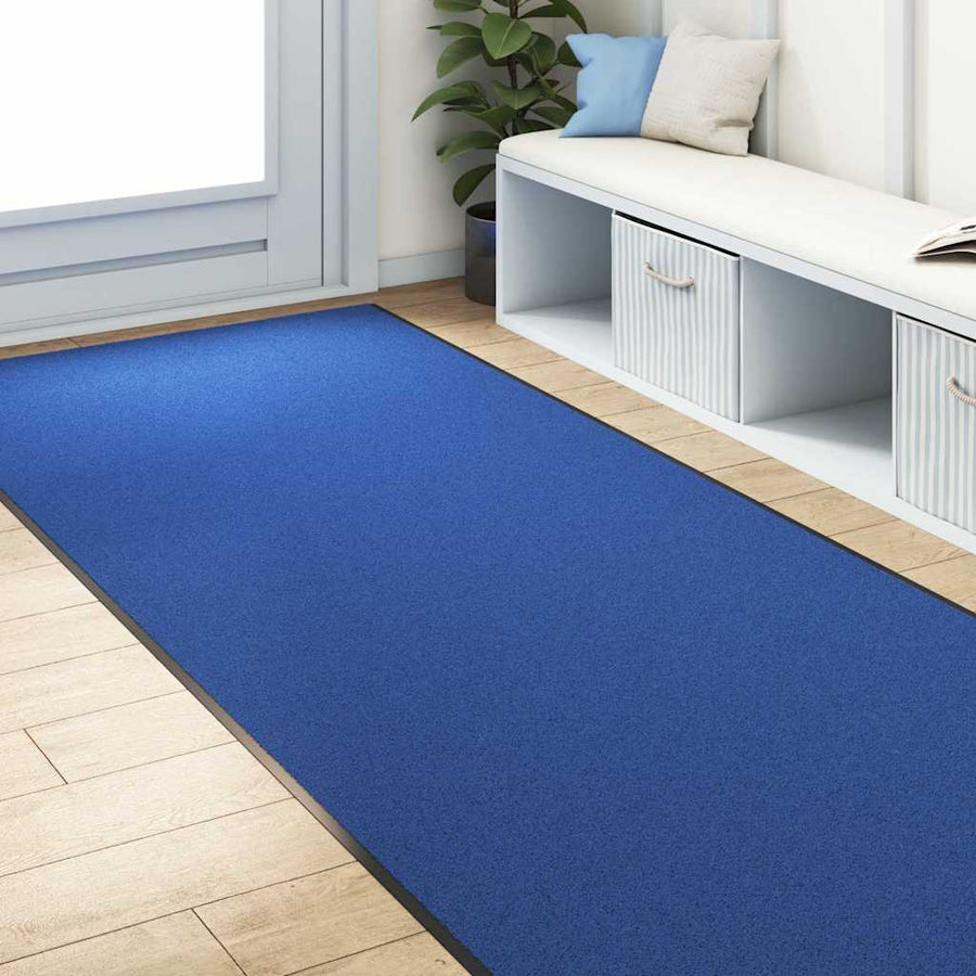 Deurmat Anders Blauw en Zwart 120 x 350 cm Polyamide en PVC
