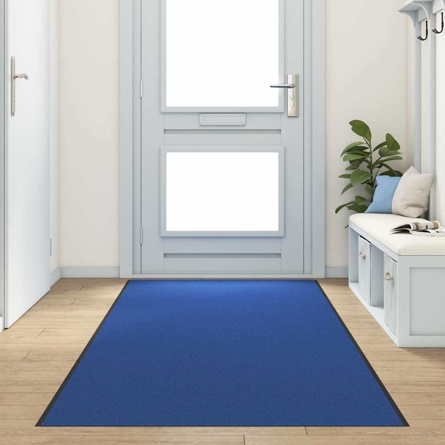 Deurmat Anders Blauw en Zwart 120 x 350 cm Polyamide en PVC
