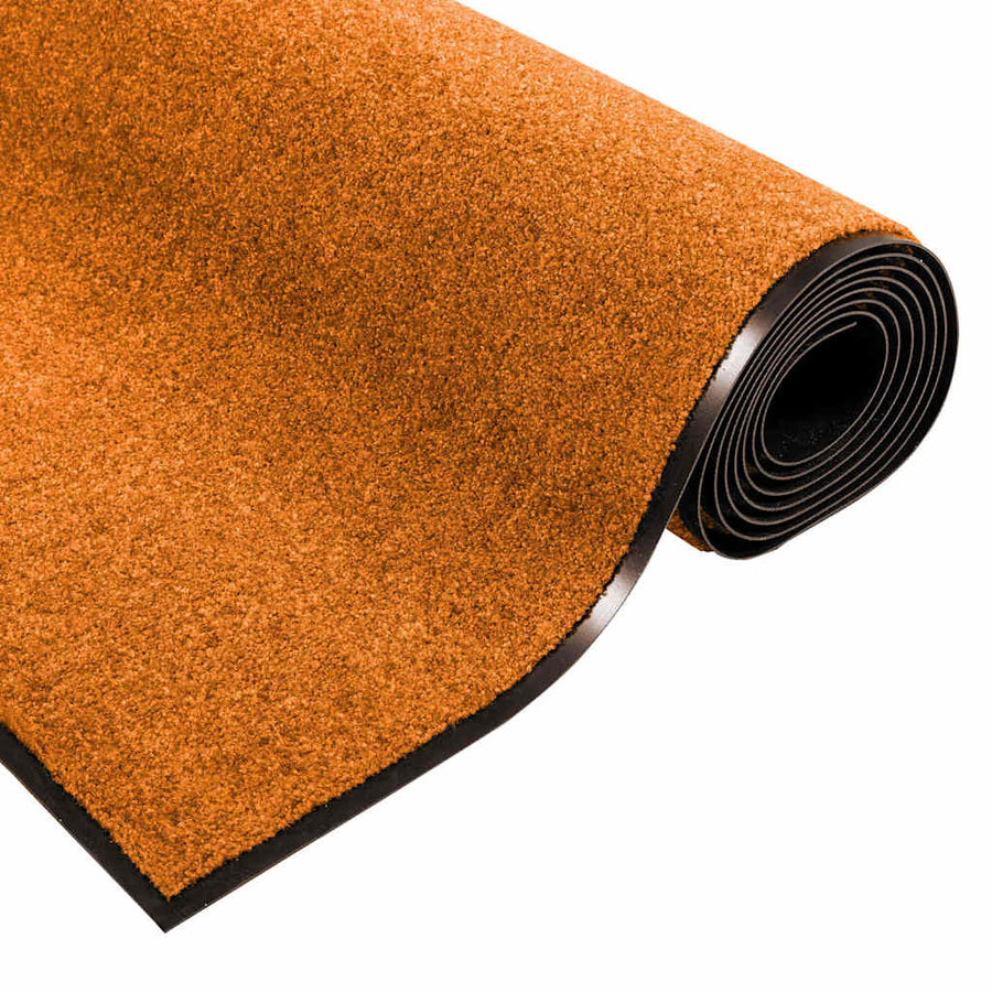 Deurmat Anders Oranje en Zwart 120 x 300 cm Polyamide en PVC