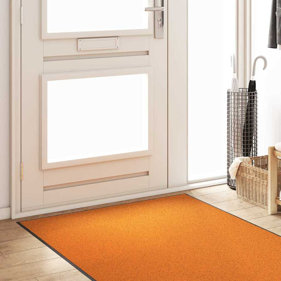 Deurmat Anders Oranje en Zwart 120 x 300 cm Polyamide en PVC