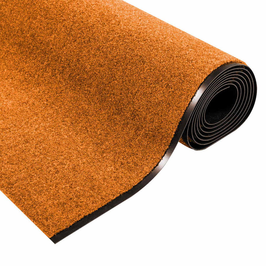 Deurmat Anders Oranje en Zwart 120 x 400 cm Polyamide en PVC
