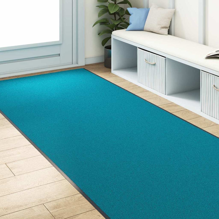 Deurmat Anders Cyaan en Zwart 120 x 350 cm Polyamide en PVC