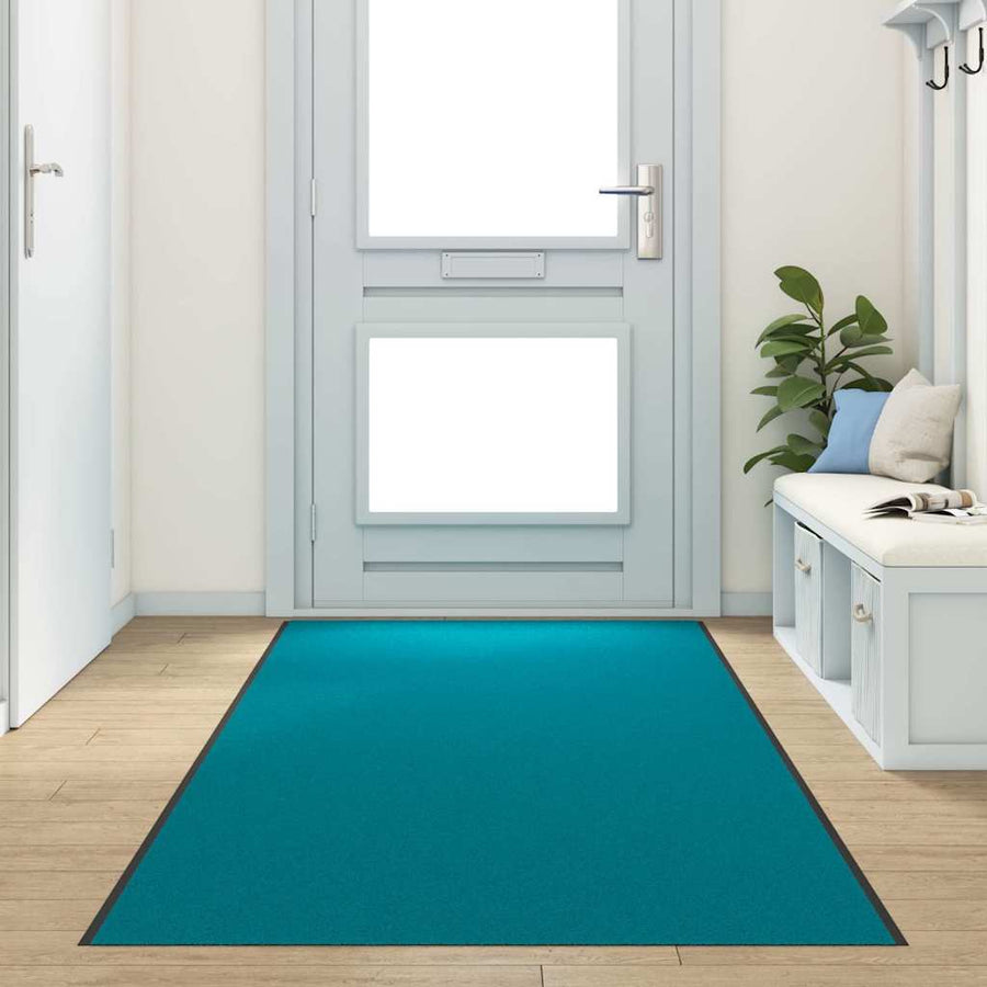 Deurmat Anders Cyaan en Zwart 120 x 350 cm Polyamide en PVC