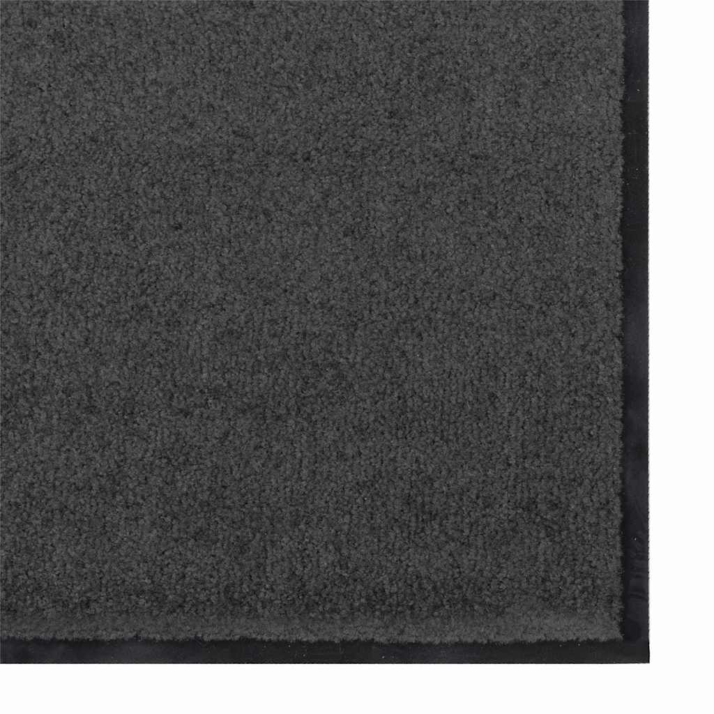 Deurmat Antraciet en Zwart 90 x 150 cm 100% Polyamide