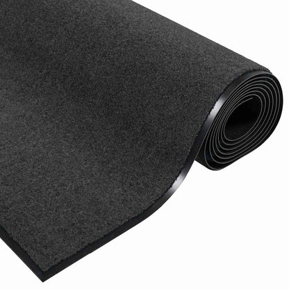 Deurmat Antraciet en Zwart 90 x 150 cm 100% Polyamide