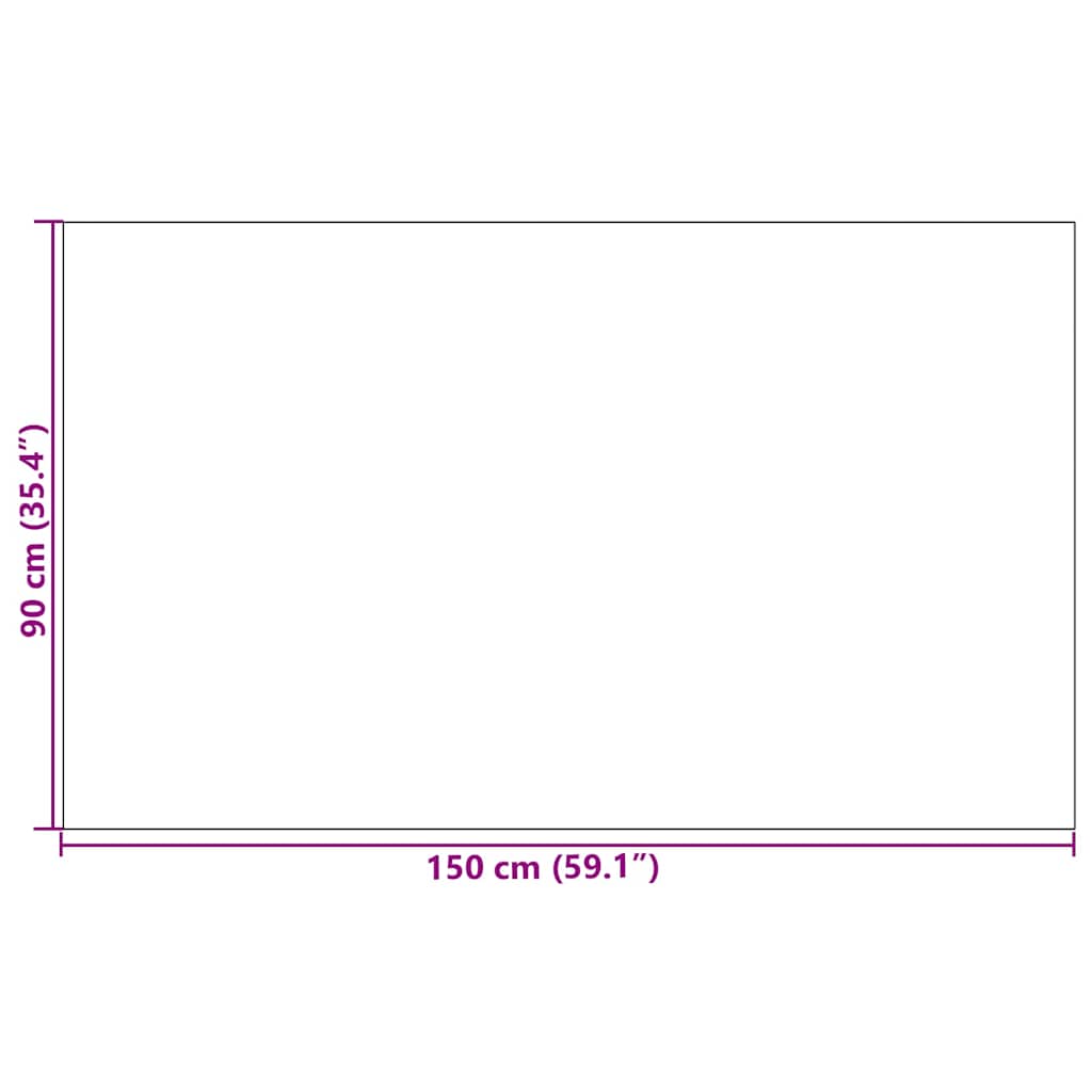 Deurmat Antraciet en Zwart 90 x 150 cm 100% Polyamide