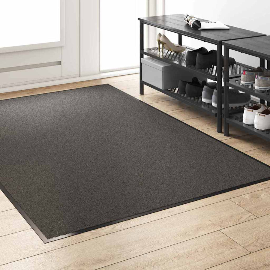 Deurmat Antraciet en Zwart 120 x 180 cm 100% Polyamide