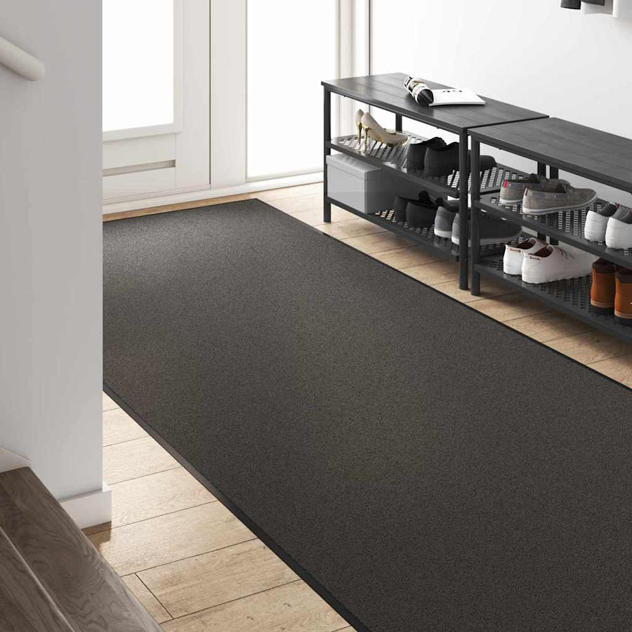 Deurmat Antraciet en Zwart 120 x 250 cm 100% Polyamide