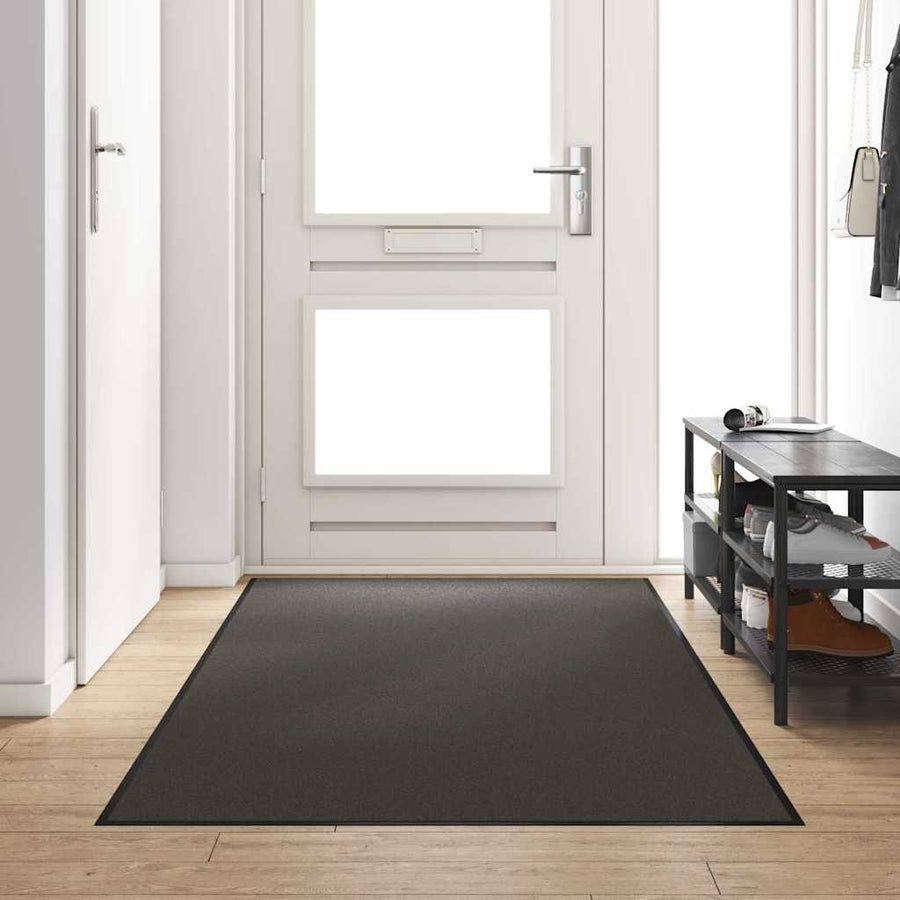 Deurmat Antraciet en Zwart 120 x 250 cm 100% Polyamide