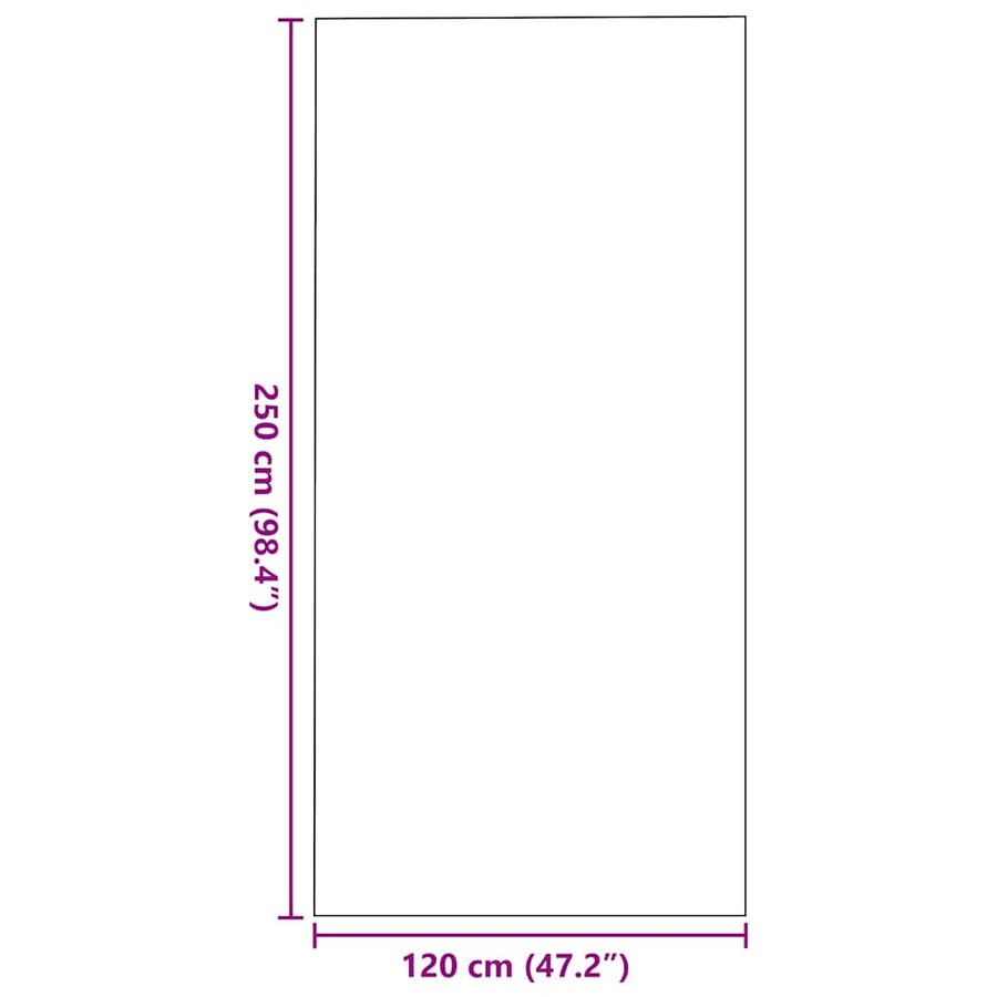 Deurmat Antraciet en Zwart 120 x 250 cm 100% Polyamide