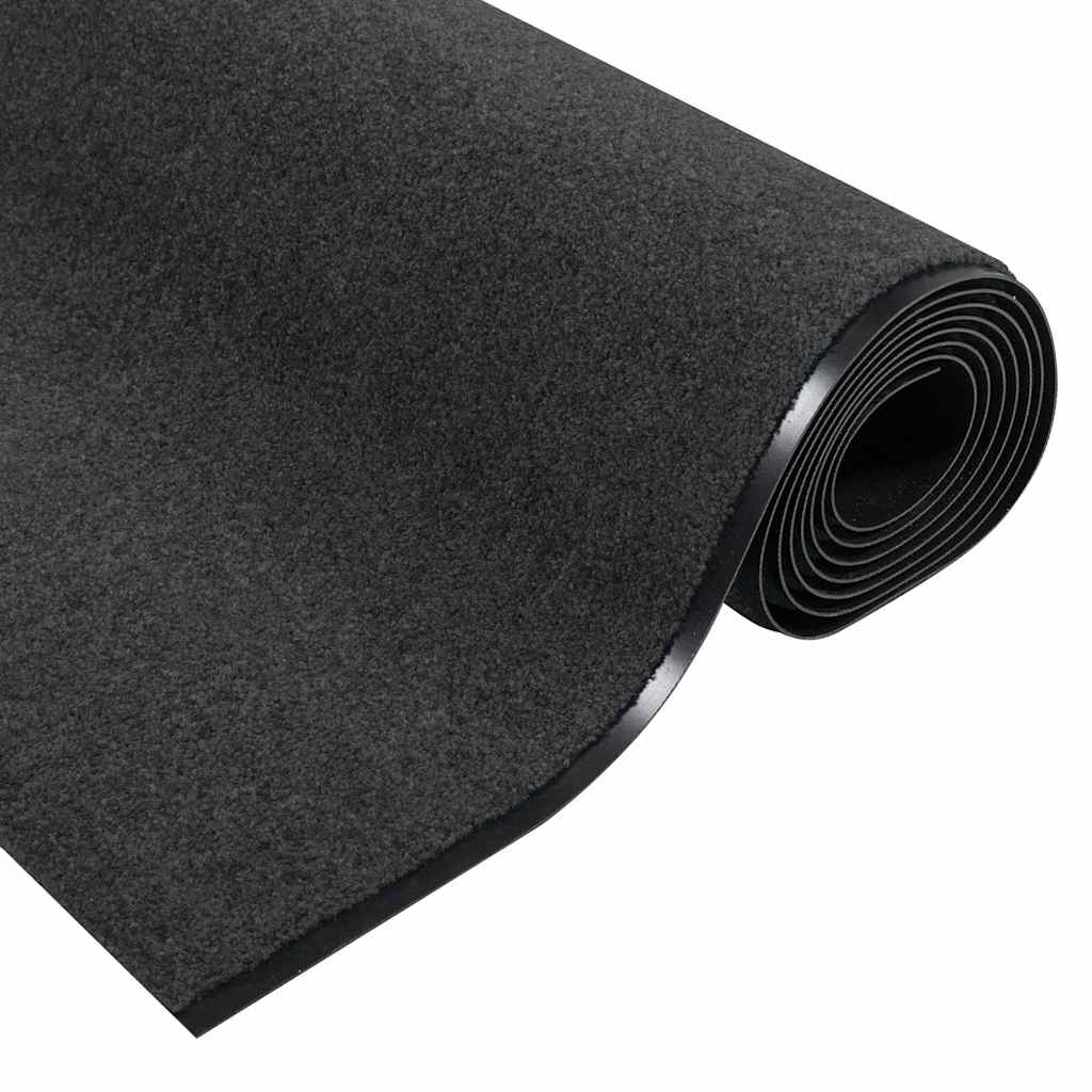 Deurmat Antraciet en Zwart 120 x 350 cm Polypropyleen en vinyl