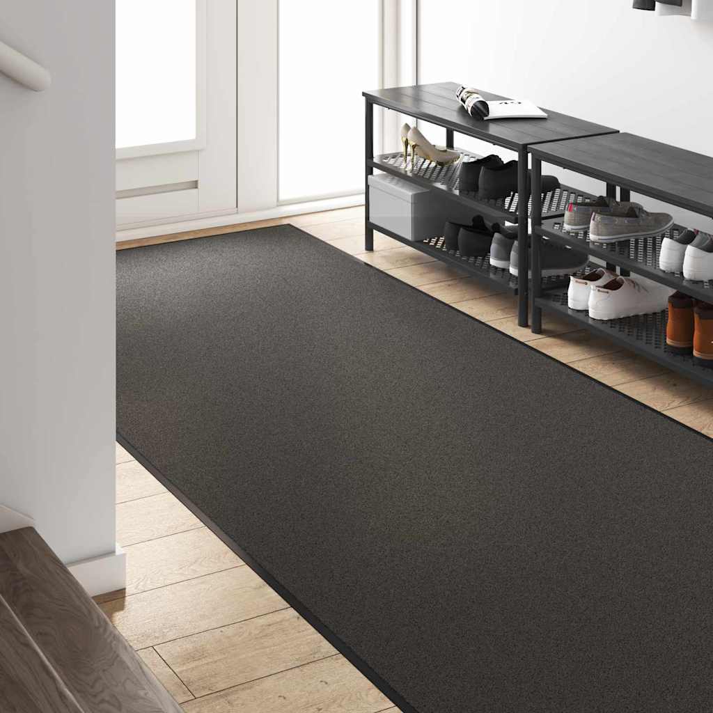 Deurmat Antraciet en Zwart 120 x 350 cm Polypropyleen en vinyl