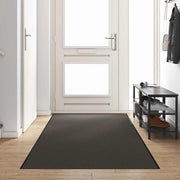 Deurmat 120x350 cm antraciet zwart polypropyleen vinyl