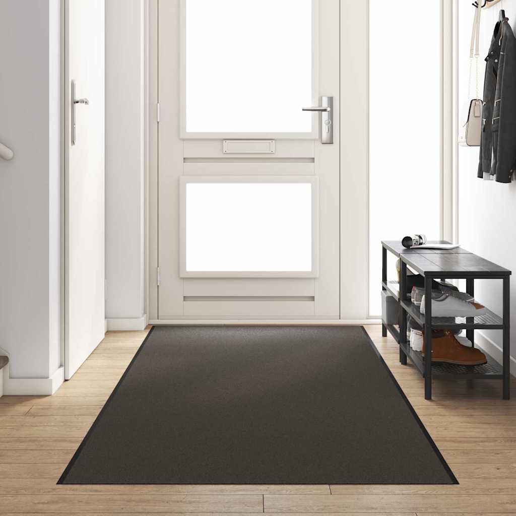 Deurmat Antraciet en Zwart 120 x 350 cm Polypropyleen en vinyl